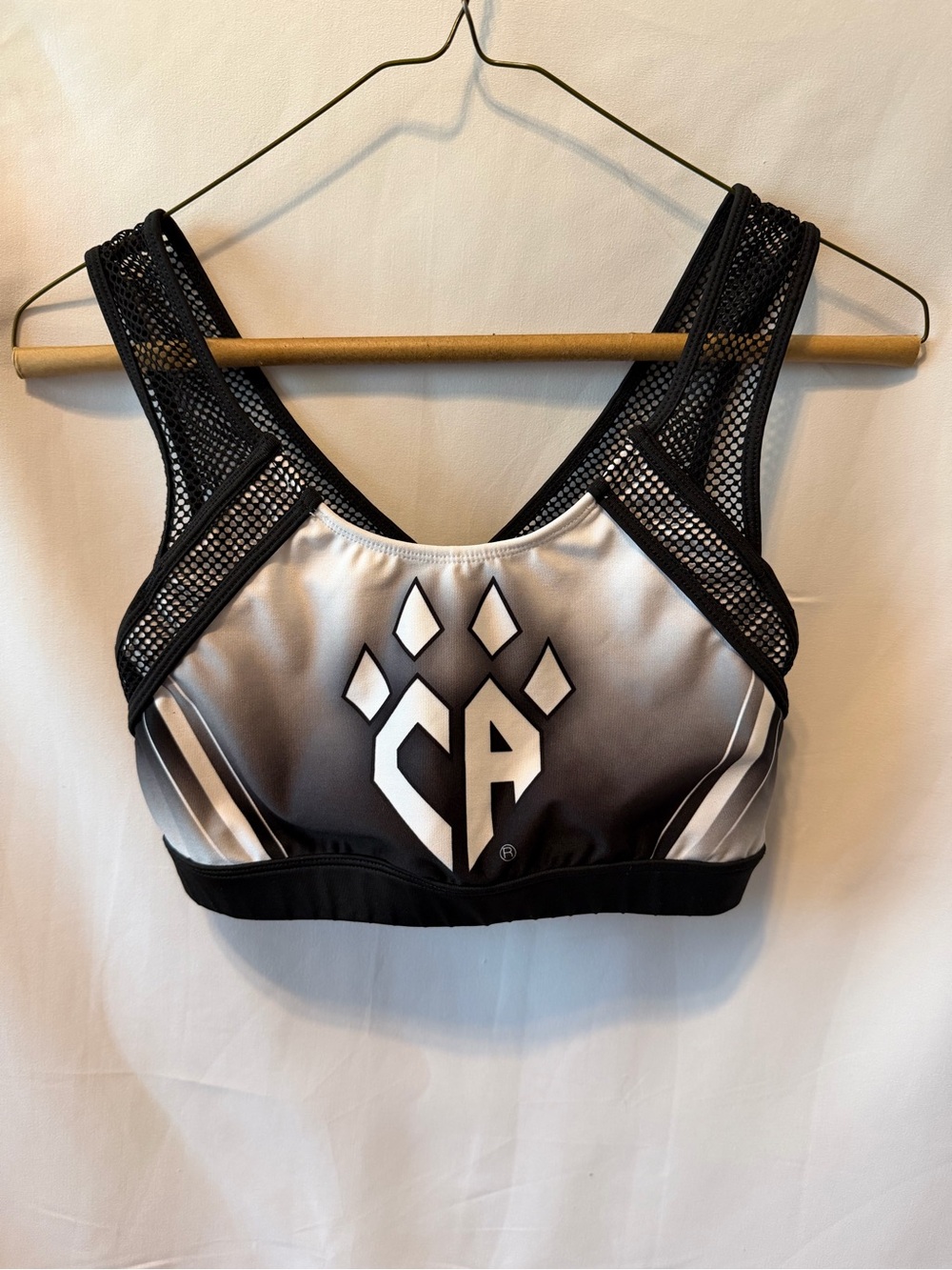Cheer Athletics Rebel Athletics Black & Gray Performance Sports Bra